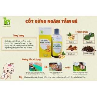 Cốt Gừng Ngâm Tắm Bé thảo dược 330ml