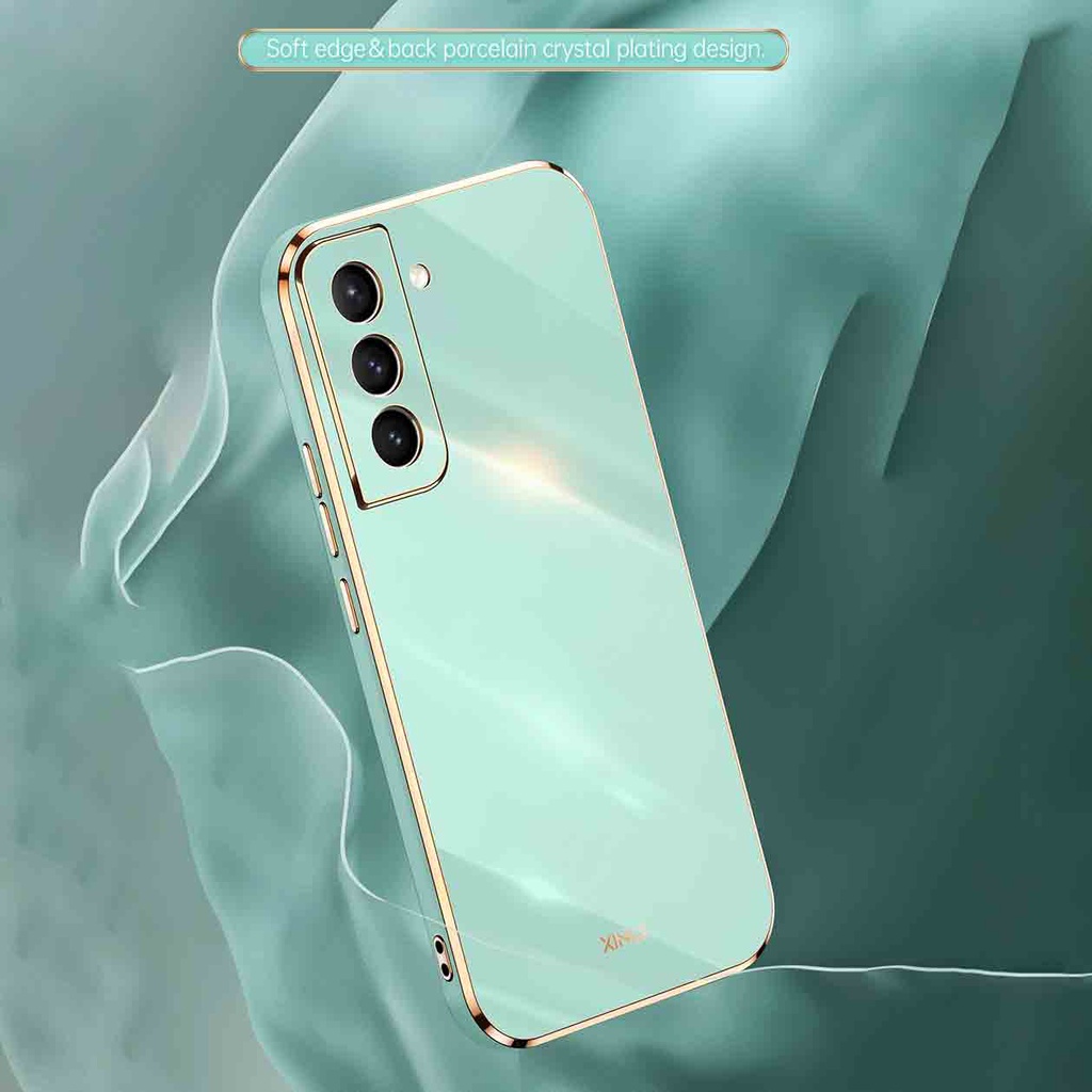 Ốp Điện Thoại Bằng Silicon Mềm Viền Vuông Lấp Lánh Cho Samsung Galaxy S21 FE 5G