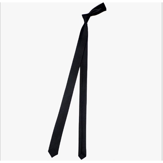 Cà vạt lụa Nam bản nhỏ 3,5cm tự thắt màu đen Thời trang phong cách Hàn Quốc CV-01, CV-525- AdamZone