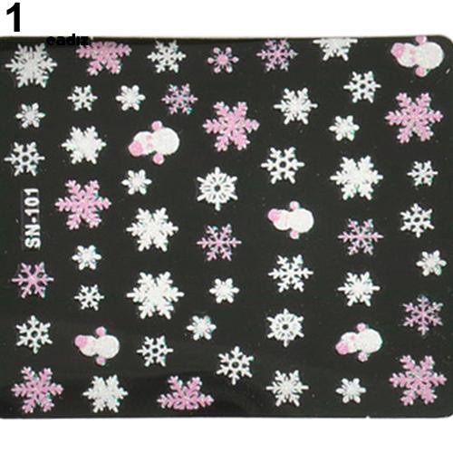 [Hàng mới về] Hình dán móng tay trang trí nghệ thuật chủ đề Giáng sinh