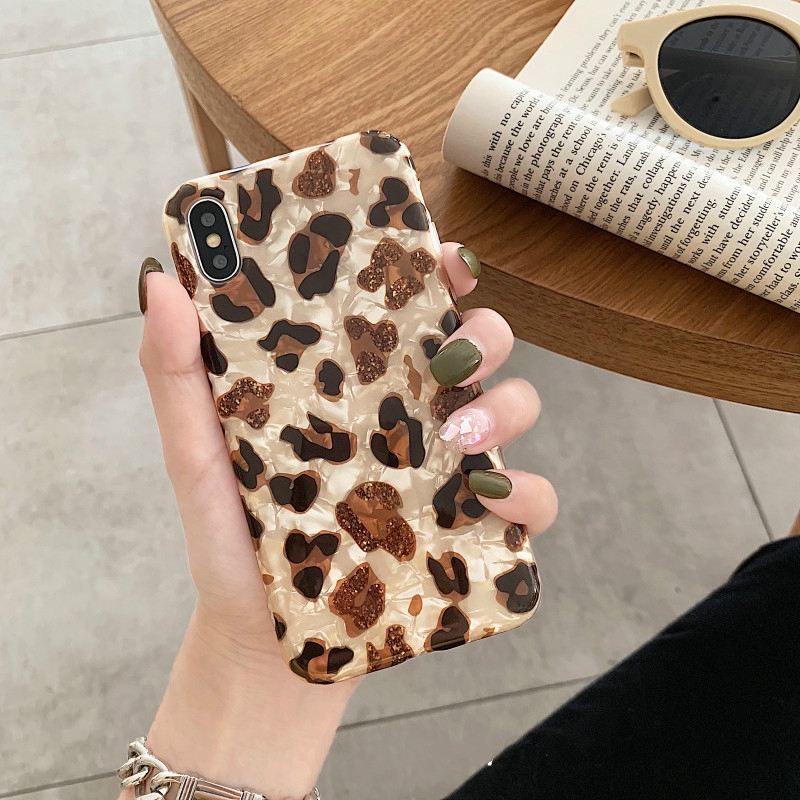 Ốp điện thoại silicon họa tiết da báo sành điệu cho Iphone 7 / 8plus / X / Xs Max / Xr | BigBuy360 - bigbuy360.vn