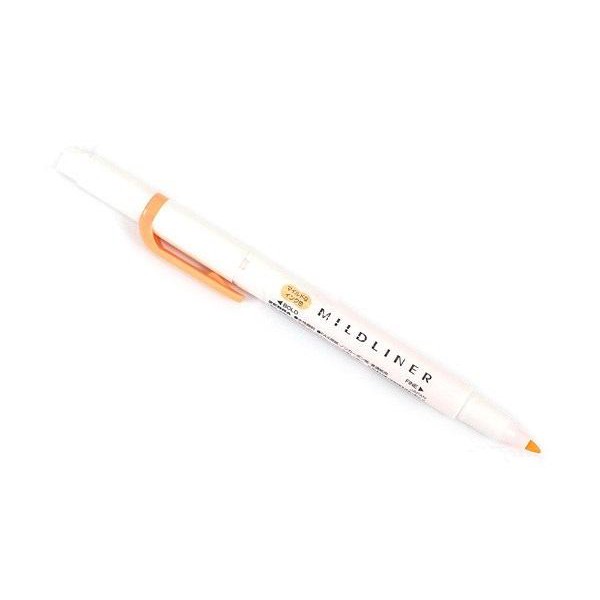 Bút đánh dấu hai đầu Zebra Mildliner Double-Sided Highlighter – Fine/Bold – Màu cam (Mild Orange)