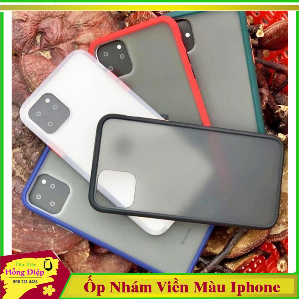 Ốp Lưng Nhám Viền Màu Cho Iphone