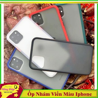 Ốp Lưng Nhám Viền Màu Cho Iphone