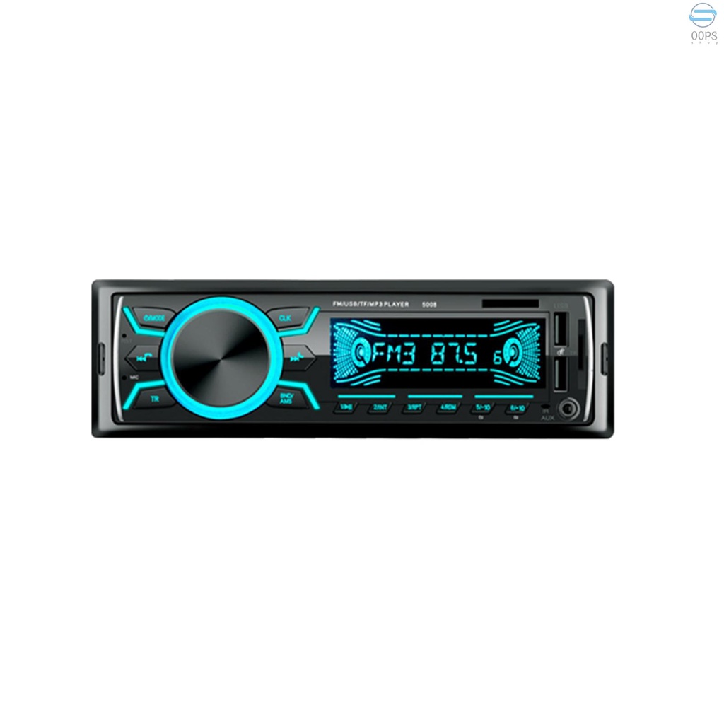 Máy Nghe Nhạc MP3 ID3 WMA AUX-IN TF A2DP Hai Cổng USB Sạc Nhanh Có Đèn Led 7 Màu Cho Xe Hơi