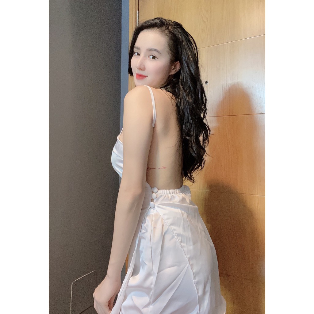 Đồ ngủ nữ sexy hai dây quyến rũ gợi cảm satin cao cấp thoáng mát mềm mịn AN21 - D'Lavia | BigBuy360 - bigbuy360.vn