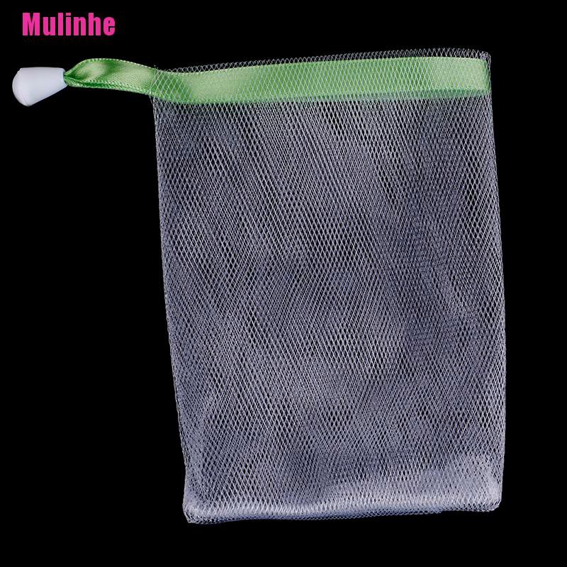 [Mulinhe] Túi Lưới Đựng Xà Phòng Tẩy Tế Bào Chết Cỡ Nhỏ Bằng Nylon Có Dây Rút