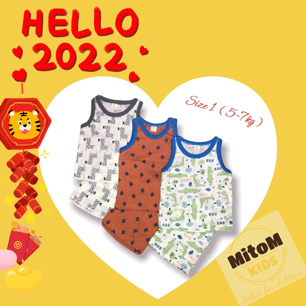 [SALE SỐC] Set 3 bộ 3-9m ♥️ FREESHIP ♥️ Chất thun cotton giấy siêu nhẹ, mềm mịn, thấm hút tốt, họa tiết tươi sáng