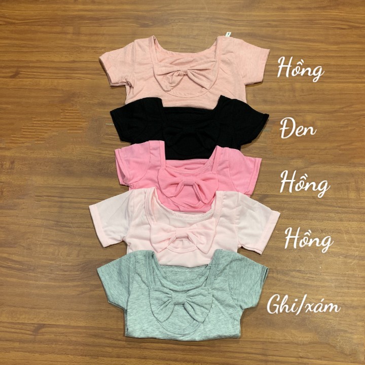 (6-16kg) Áo phông cho bé gái 6 đến 18kg nơ lưng QATE680 - áo thun bé gái TB206