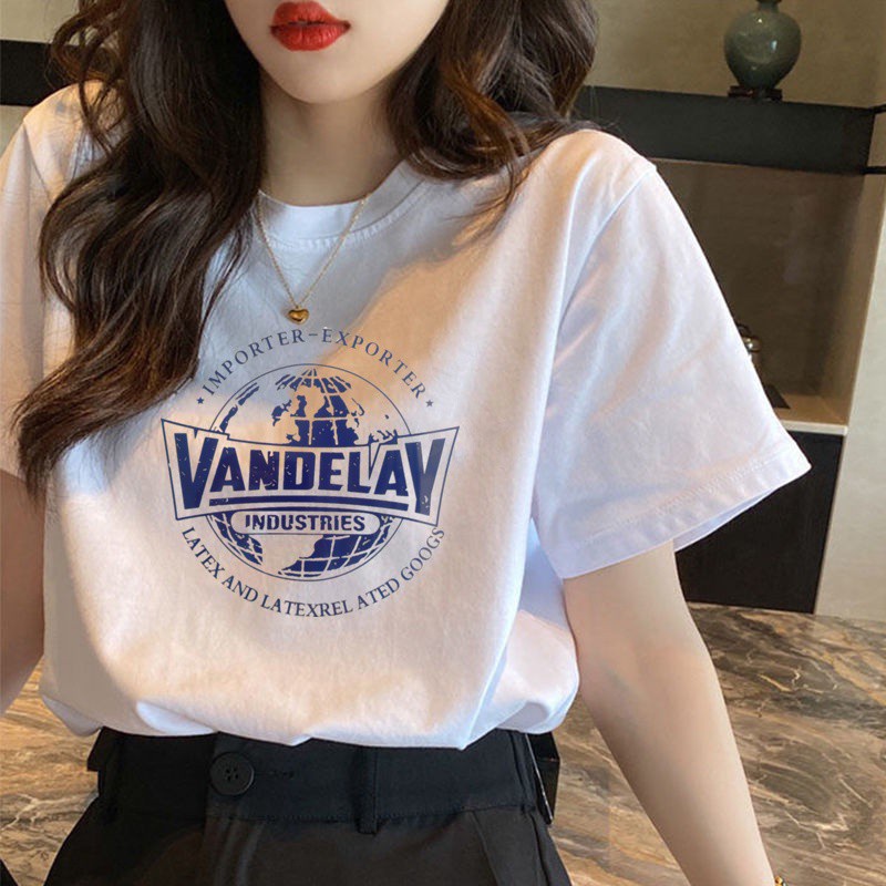 Korean version of loose fashion print trend short-sleeved T-shirt woman
