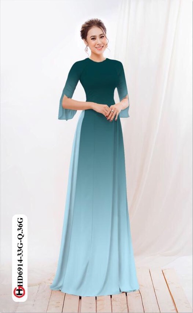 Vải áo dài ombre