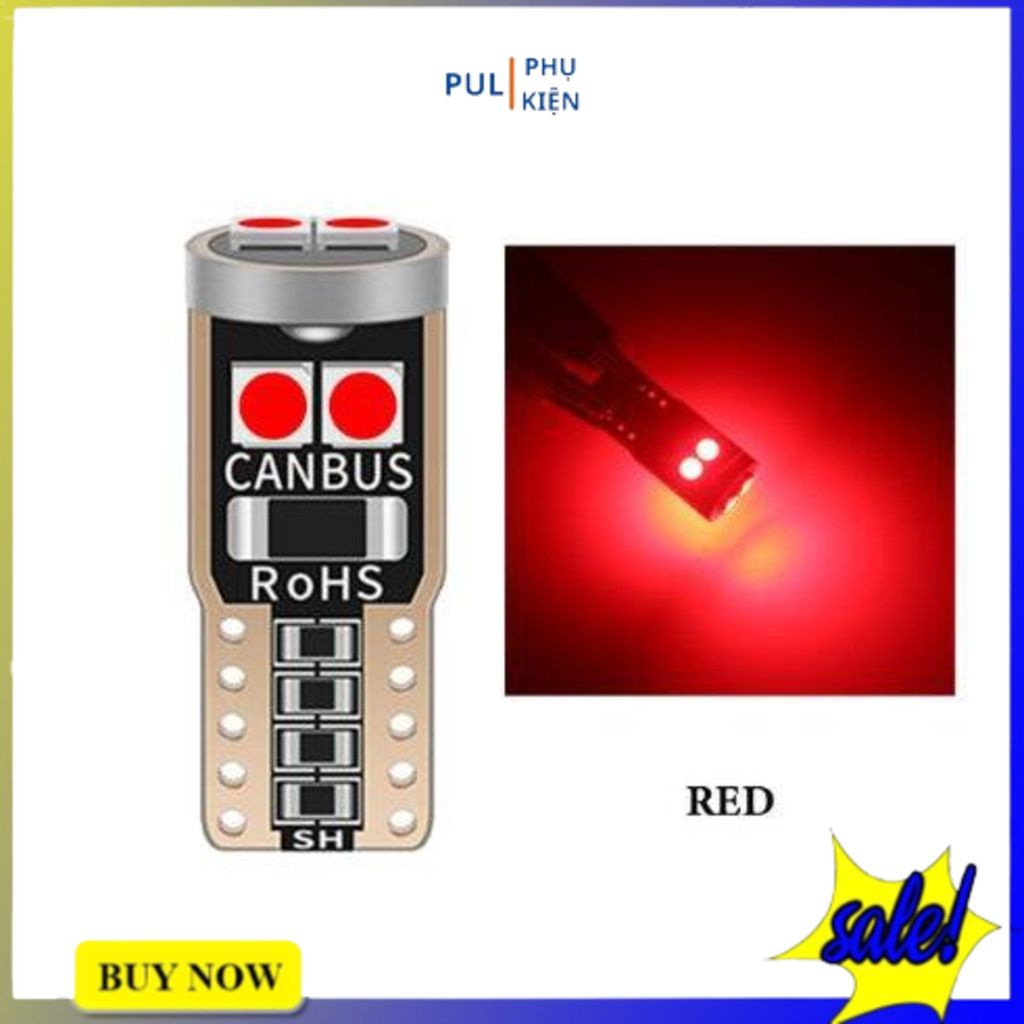 Đèn xi nhan T10 mini cho oto xe máy gắn xi nhan deimi đèn đồng hồ đèn soi biển số...