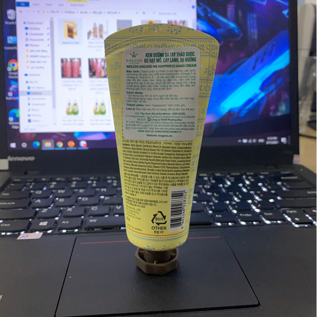 kem dưỡng da tay bơ hạt mỡ  Around me happniness hand cream shea butter 60g