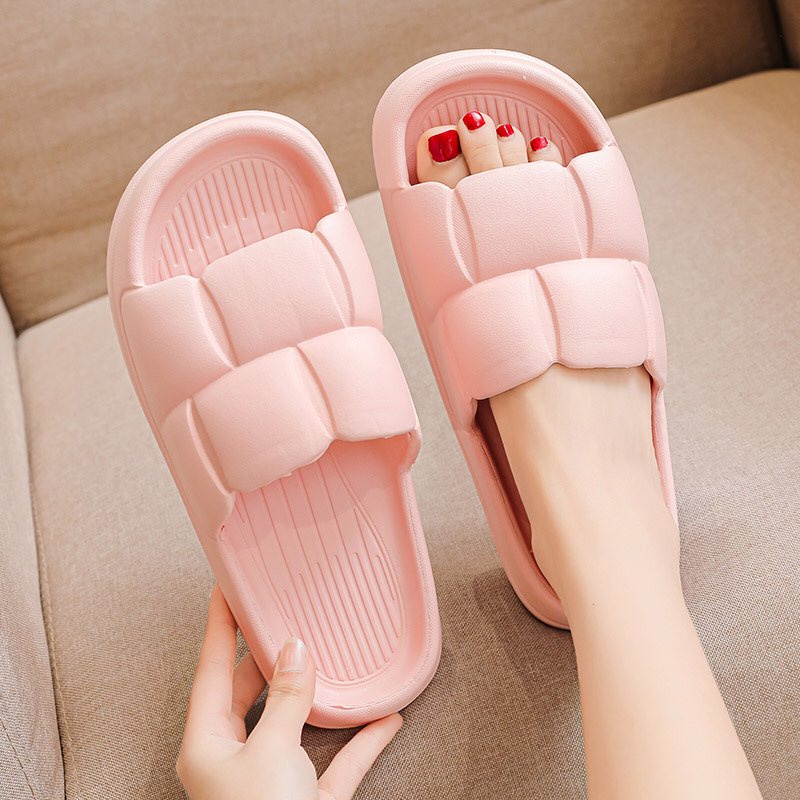 Dép nữ bánh mì quai ngang trong nhà đế cao đi biển  TANDA BM001