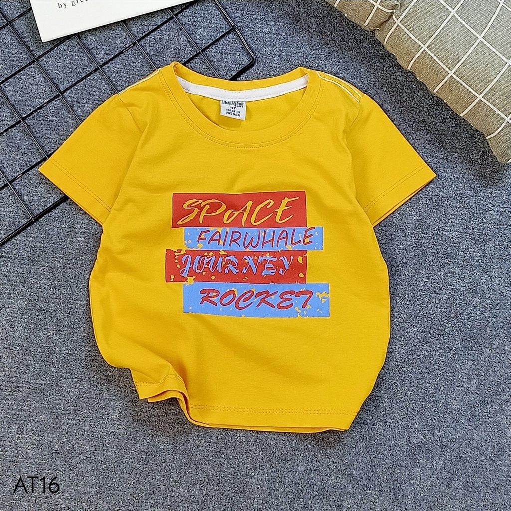 Áo thun ngắn tay bé trai in Latisol thun cotton 4 chiều AT16