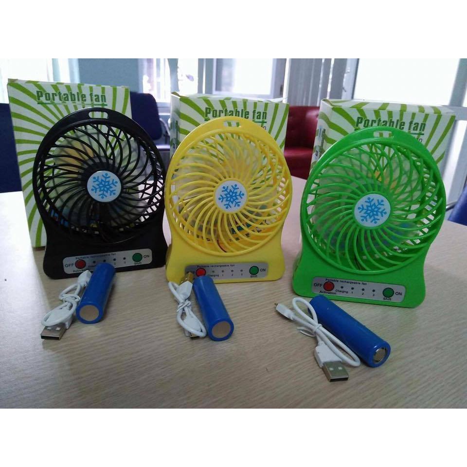 Quạt tích điện USB mini Fan - 3 tốc độ