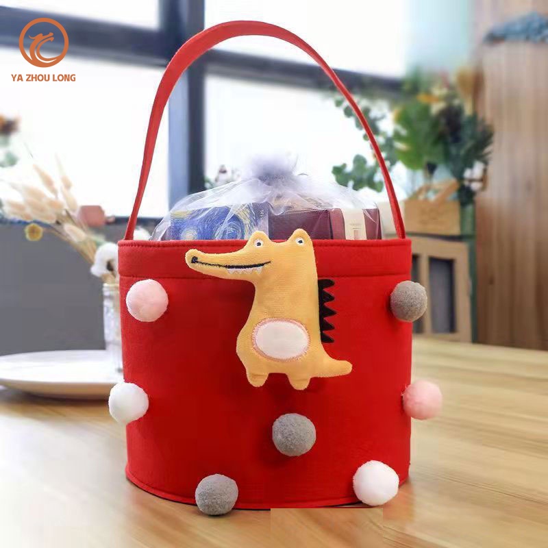 Túi xách YAZHOULONG bằng vải nỉ cỡ vừa thiết kế sáng tạo dễ thương cho bé