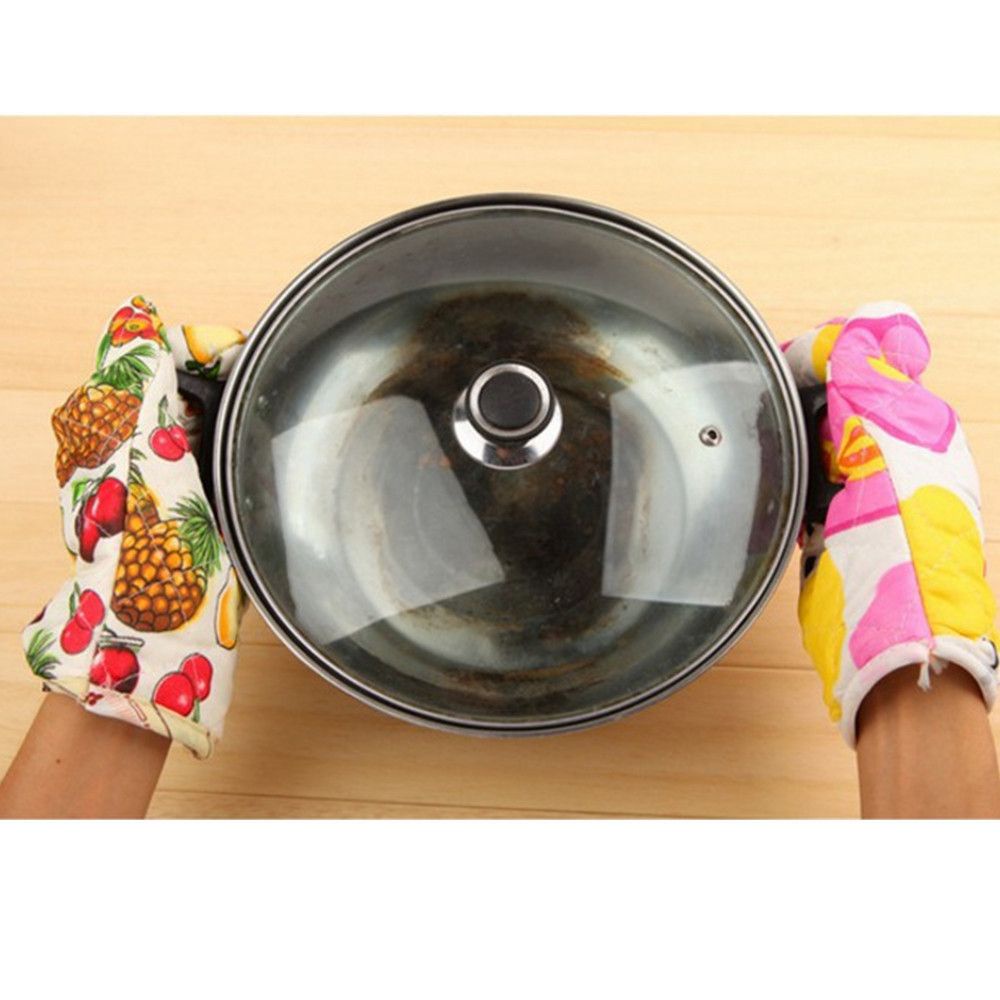 UUMIR Găng tay dày dặn chống bỏng cách nhiệt thời trang dùng trong nhà bếp