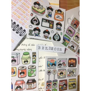 Sticker Cô Bé Bánh Kẹo |bee.decor|*mô tả*