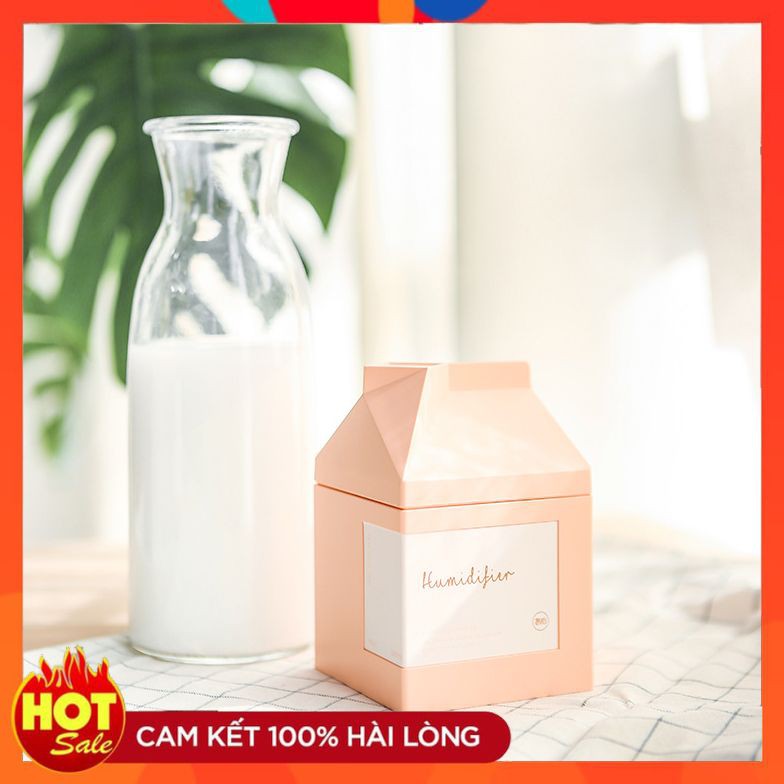 Máy Phun Sương ❤️FREESHIP❤️Máy Tạo Ẩm Mini Hình Hộp Sữa Sạc Usb Tiện Dụng