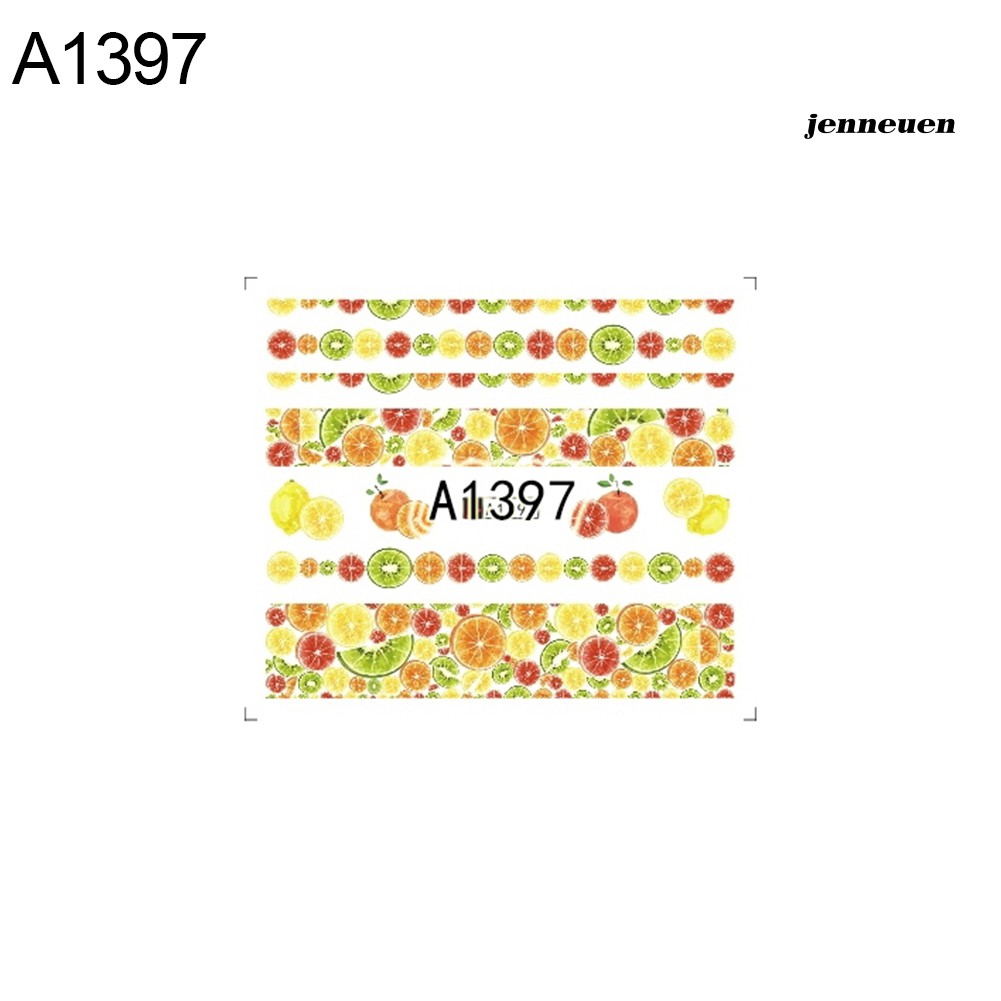 Nhãn dán móng tay trang trí móng kiểu trái cây dễ thương