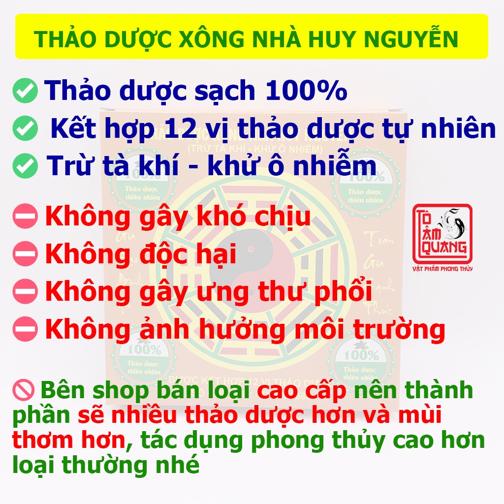 [Loại cao cấp] Thảo dược xông nhà phong thủy Huy Nguyễn giúp tẩy uế trừ tà xả xui chiêu tài lộc bình an may mắn-dạng bột