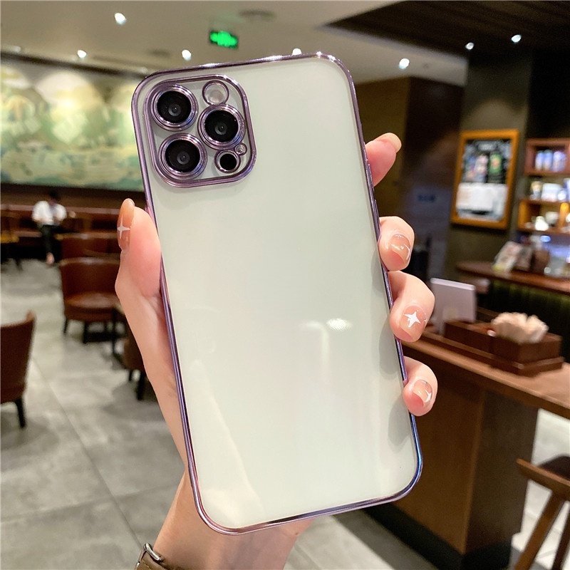 Ốp điện thoại bằng kính cường lực trong mờ thích hợp cho iphone 11 pro max xr xs xs max