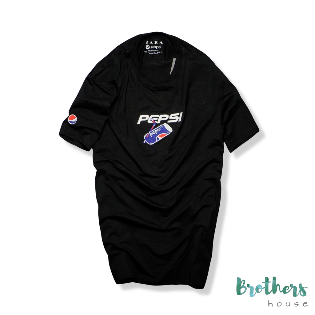 |Giá gốc hãng|Áo thun nam cổ tròn zara thêu logo pepsi cực nét