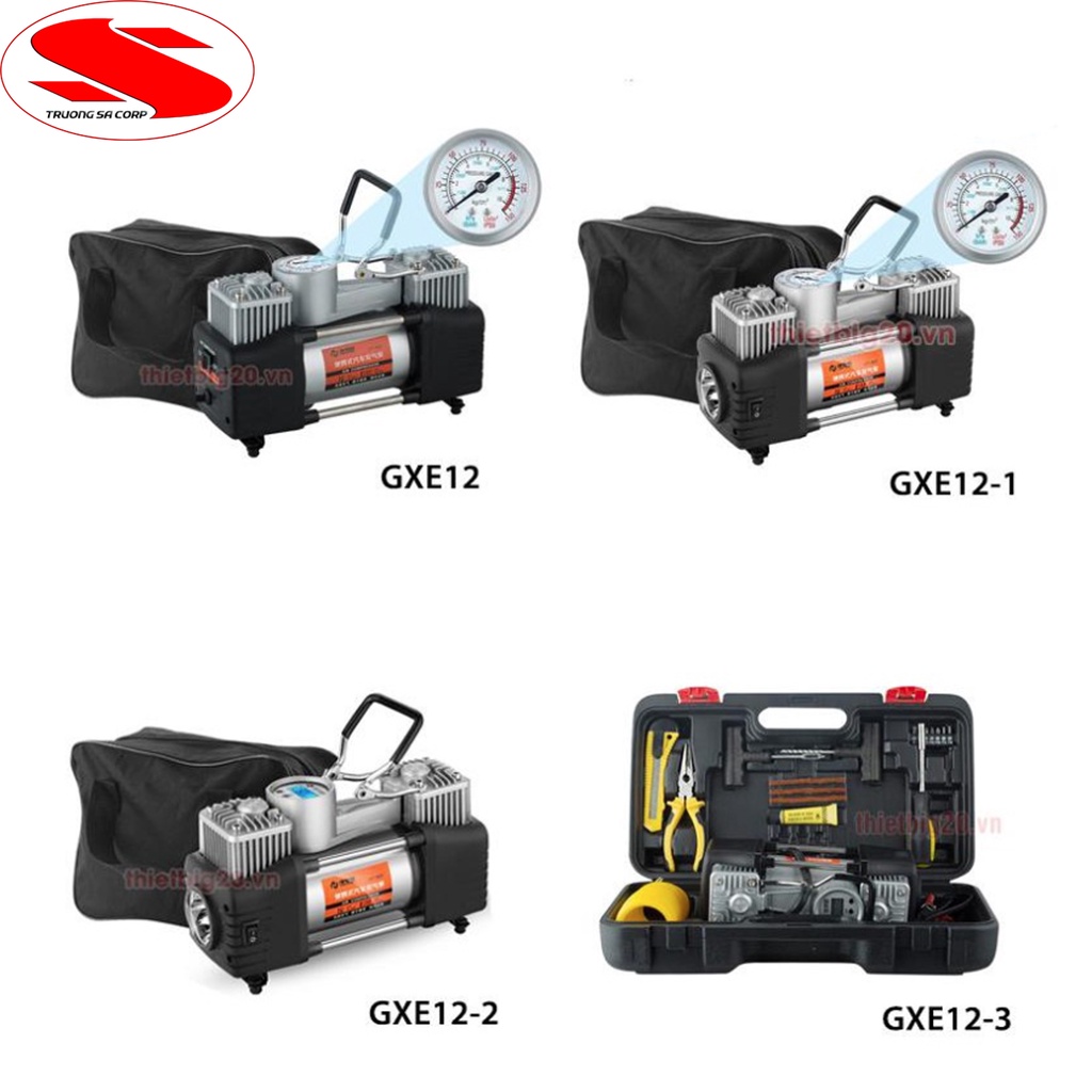 Máy bơm lốp 2 xi lanh - Bơm ôtô điện tử air compressor - GXE12