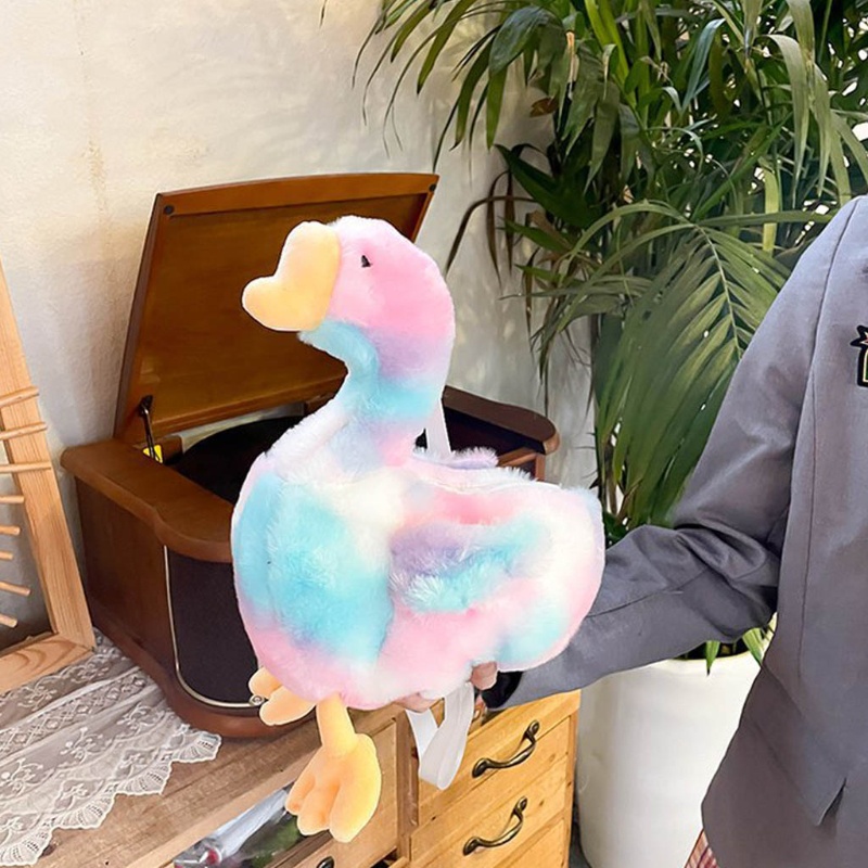 Túi Đeo Chéo Hình Chú Vịt Hoạt Hình Nhồi Bông Ngộ Nghĩnh Đáng Yêu