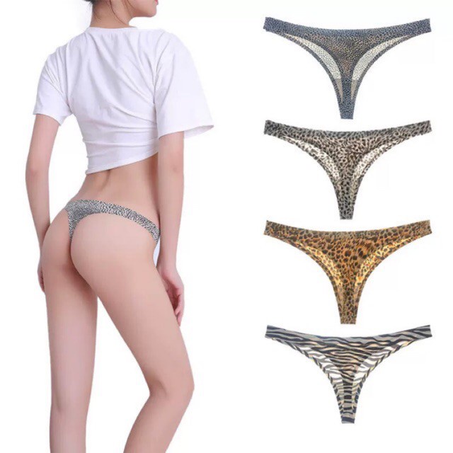 Quần lót lọt khe cao cấp họa tiết báo âu mỹ quần chip nữ không đường may sexy quần xì đúc su 9798 - HÀNG MỚI VỀ