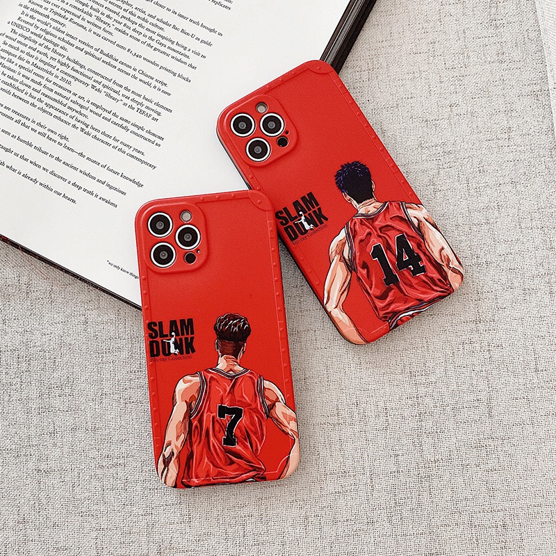 Ốp điện thoại mềm nhám in hình SLAM DUNK NO.7/14 thích hợp cho iPhone 13 12 Pro Max X Xs Max XR 11 Pro Max 14 Pro Max