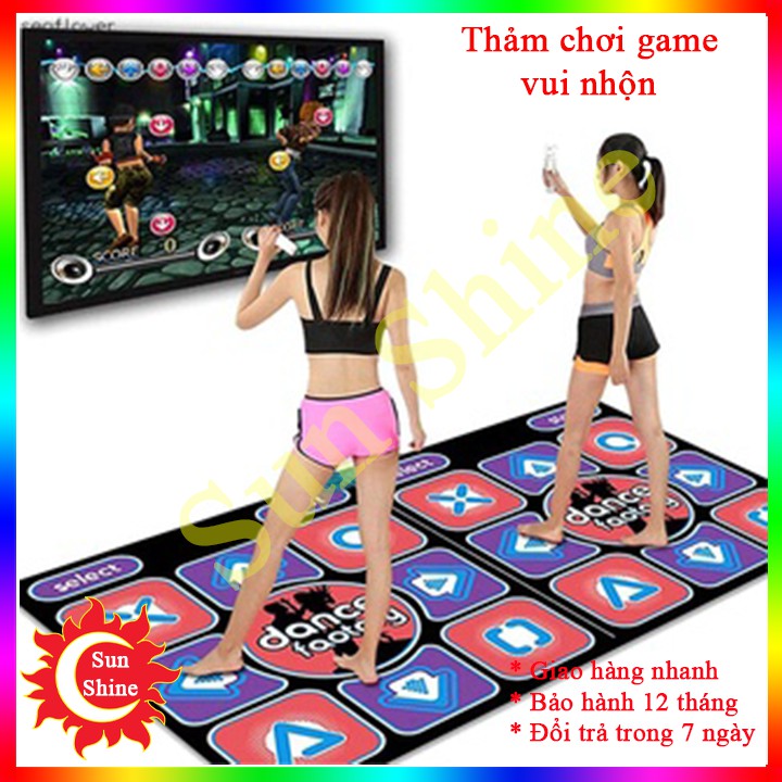 Thảm Nhảy 2 Tay Cầm Điều Khiển Từ Xa tích hợp thẻ nhớ 8GB cài sẵn games cho TV máy tính