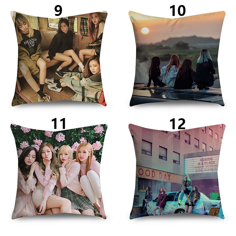 Vỏ gối vuông in họa tiết blackpink thời trang