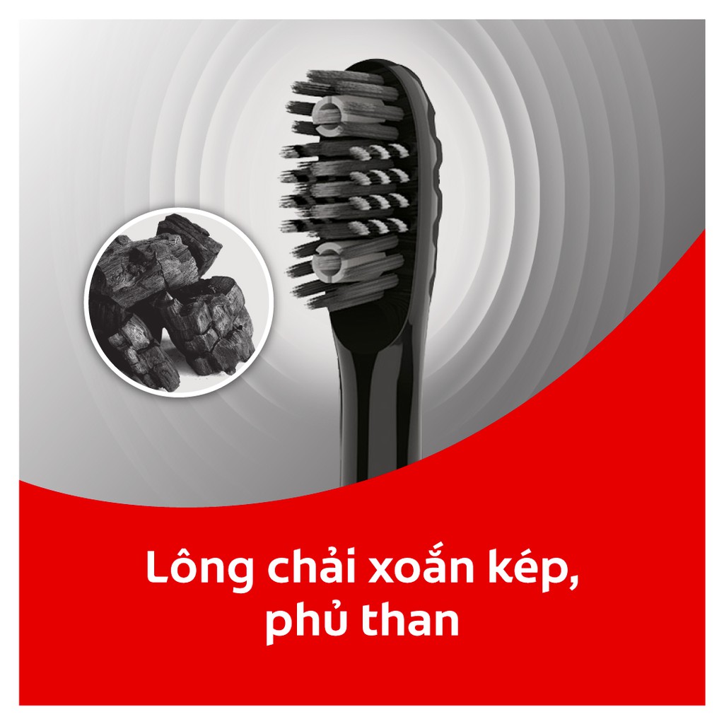 Bàn chải điện Colgate Sonic 360 Charcoal với lông chải phủ than kháng khuẩn và optic white trắng sáng