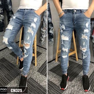 Jogger jean rách phong cách trẻ đẹp