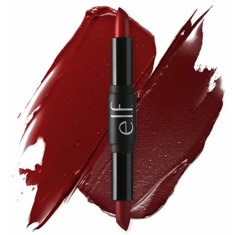 Son lì mềm mịn dưỡng 2 trong 1 2-in-1 ELF Elf e.l.f elf day to night lipstick duo màu red hot reds siêu đẹp siêu sang