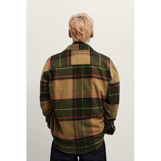 Áo Flannel nam, khoác kẻ sọc cho mùa Thu / Xuân, áo Flannel Nam sơ mi rời kiểu Âu và Mỹ