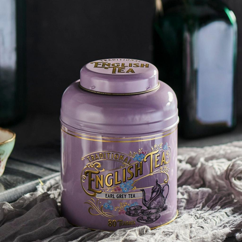 Trà bá tước hộp thiếc New English Tea 80 gói