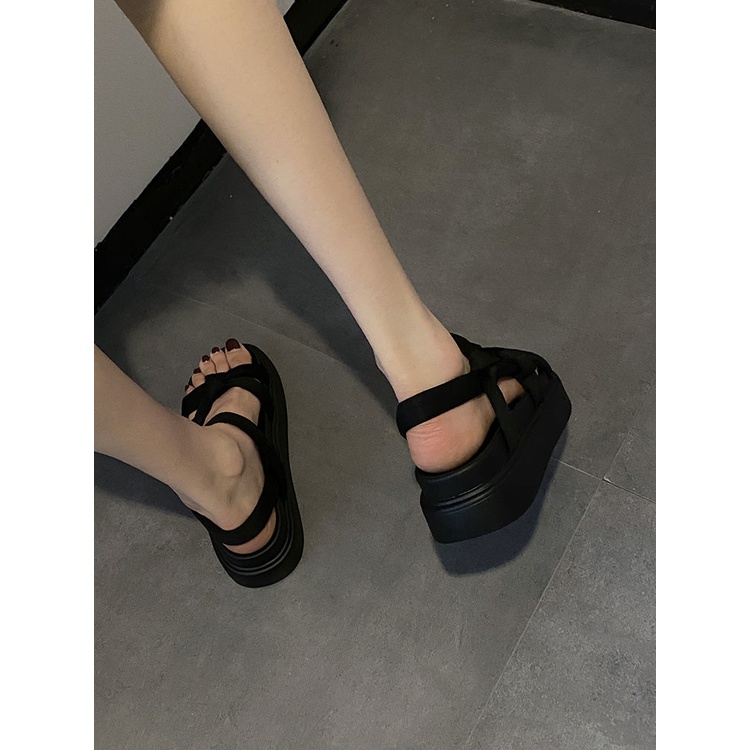 Giày Sandal Đế Dày Thời Trang Mùa Hè Phong Cách Hàn Quốc