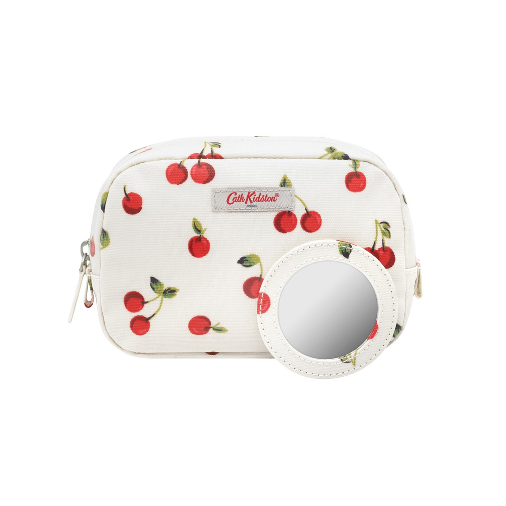 Cath Kidston - Túi đựng mỹ phẩm Classic Make Up Case Cherries - 1003000 - Ivory