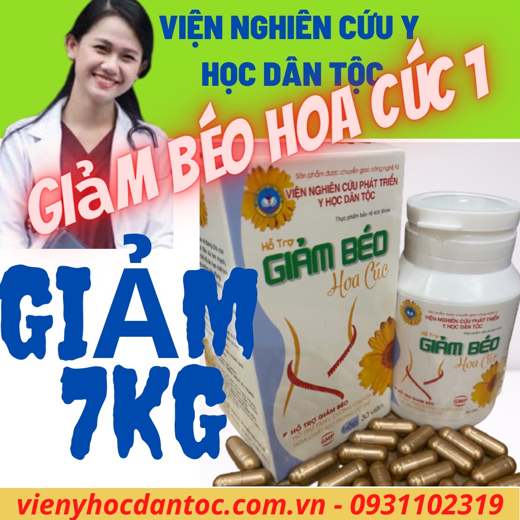 Giảm Béo Hoa Cúc - Viện Y Học Dân Tộc - Thải 5-7Kg Mỡ Không Tăng Lại - Giảm Cân An Toàn Và Hiệu Quả
