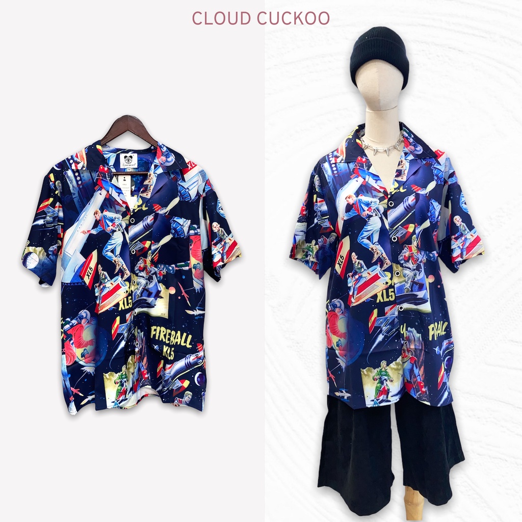 Áo Sơ Mi Unisex Cổ Vest Phong Cách Phi Hành Gia - Mã Số: D117