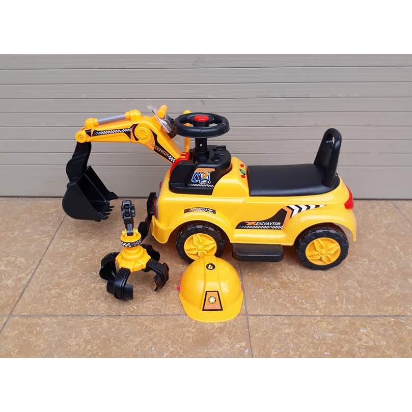 [KHO SỈ] Xe cẩu điện mẫu mới (Có nhạc đèn + tựa lưng + mũ bảo hiểm)