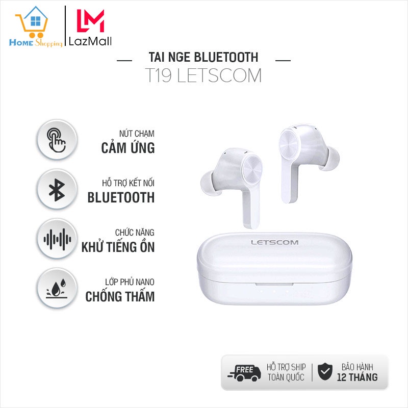 Tai Nghe Bluetooth Cảm Ứng TWS T19, Hàng Chính Hãng, Bảo Hành 12 tháng