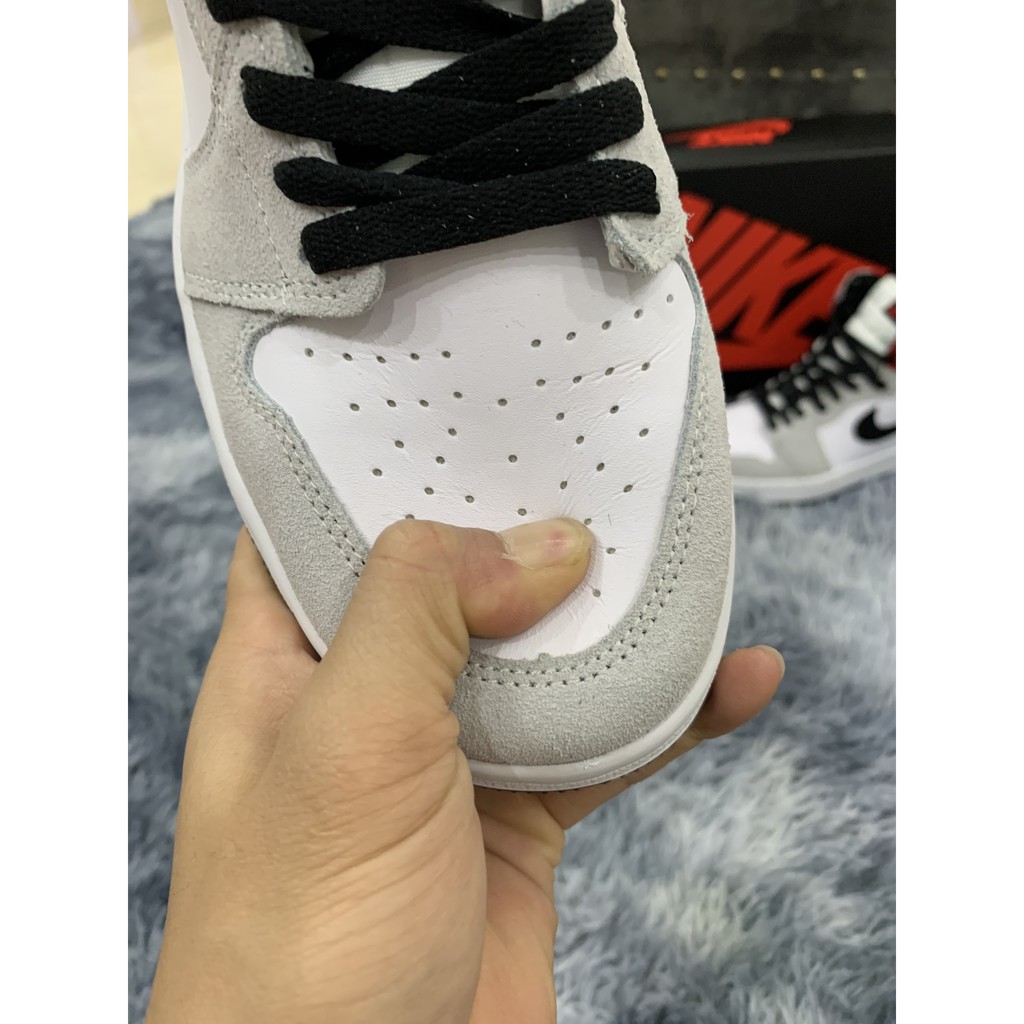 🆕 MẪU MỚI 2021 🆕(QUÀ+HỘP) Giày thể thao AIR JORDAN 1 Retro High Light Smoke Grey xám tai đỏ