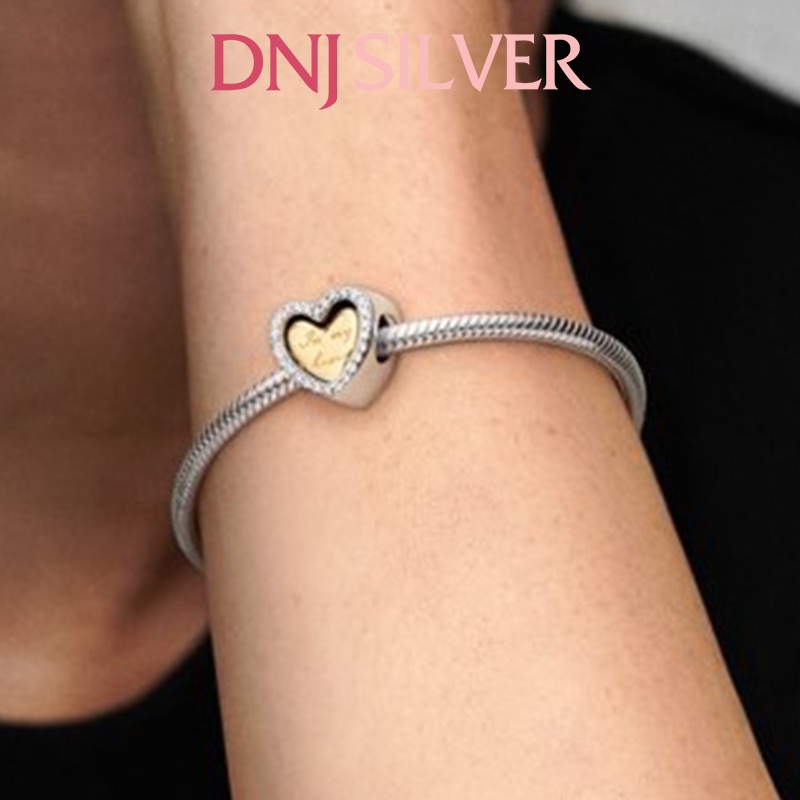 Charm bạc 925 cao cấp, hàng chuẩn bạc - Charm In My Heart Split Heart thích hợp để mix vòng tay charm - DN260