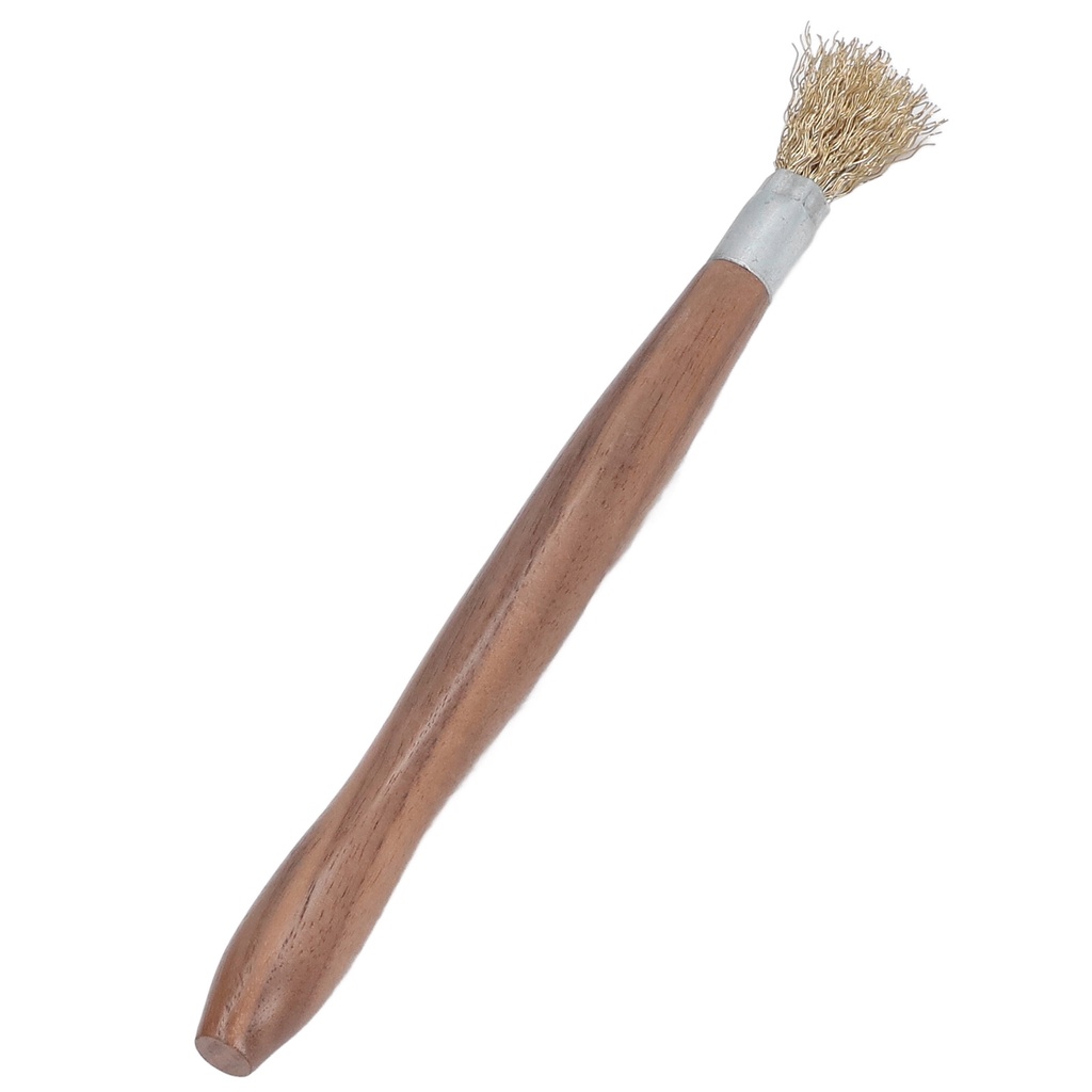 Oxygen072 Steel Wire Brush Wearable Rust Proof Wood Handle Professional Bonsai Cleaning Tool for Potted Plants Bàn Chải Cọ Rửa Cây Cảnh