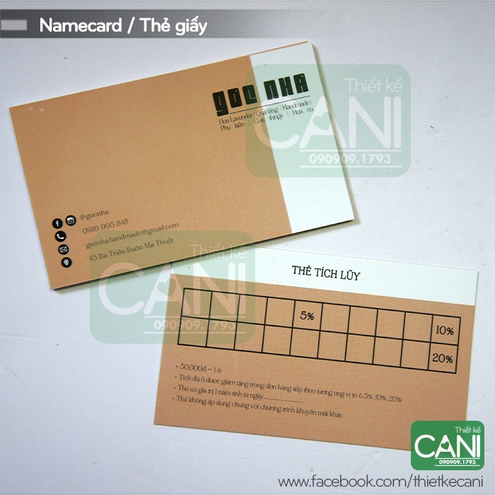 Combo 500 Thẻ tích điểm và 1.000 Tem logo dán In theo yêu cầu Namecard Phiếu giảm giá