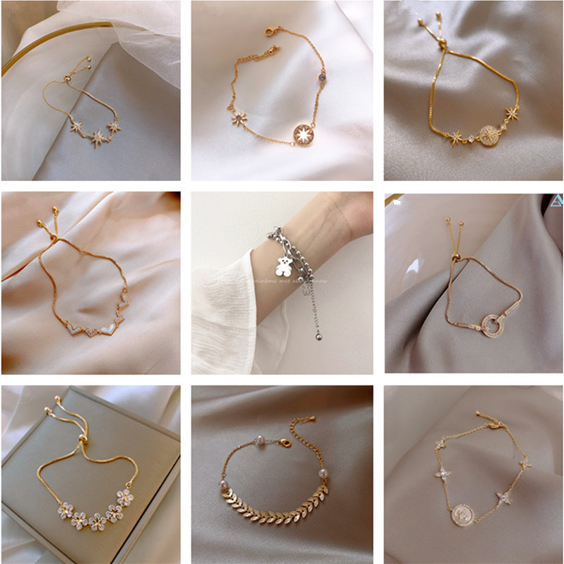 Vòng Đeo Tay Kiểu Dáng Đơn Giản Phong Cách Hàn Quốc Cho Nữ